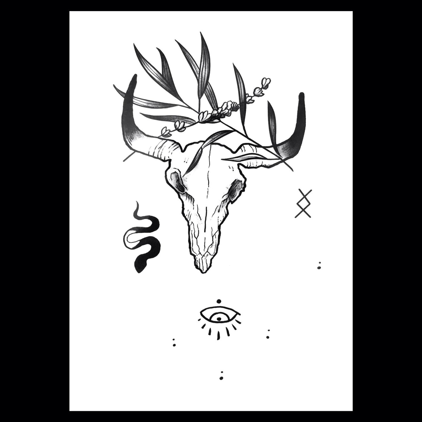 Demonic Satan | Hand Tattoo | Finger Tattoo | Complete Set