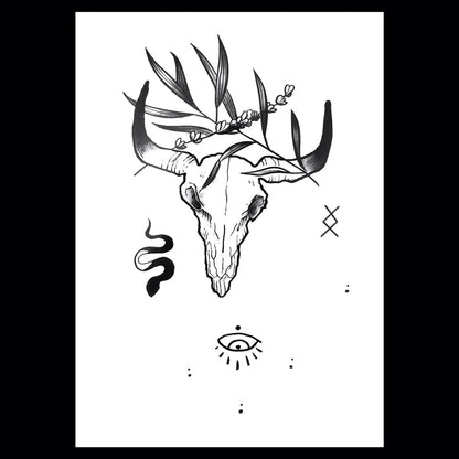 Demonic Satan | Hand Tattoo | Finger Tattoo | Complete Set