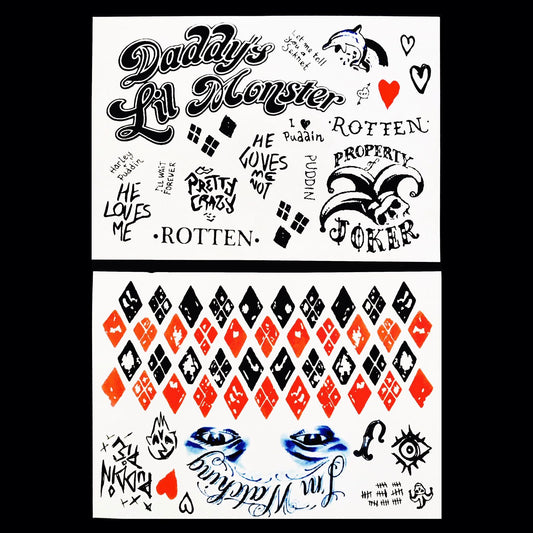 Harley Quinn | Joker Tattoo | Couple Tattoos | Halloween | Set Of 2