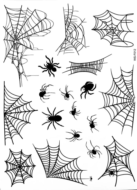 Spider Web Tattoos | Halloween Costume | Large Sheet